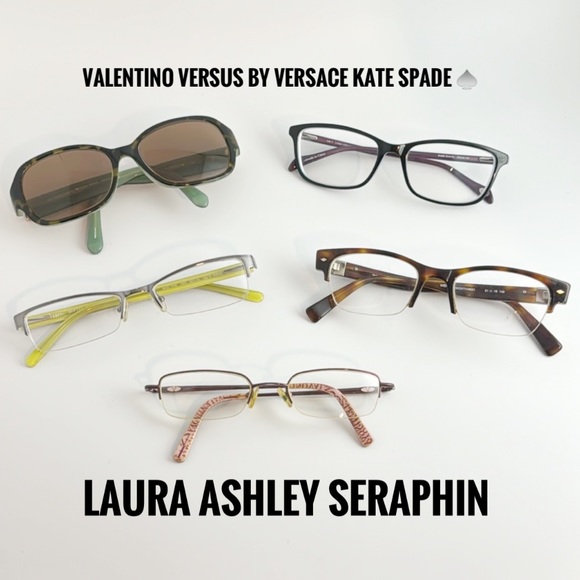 Lot Valentino Versus by Versace Kate Spade ♠️ Laura Ashley Seraphin eyeglasses